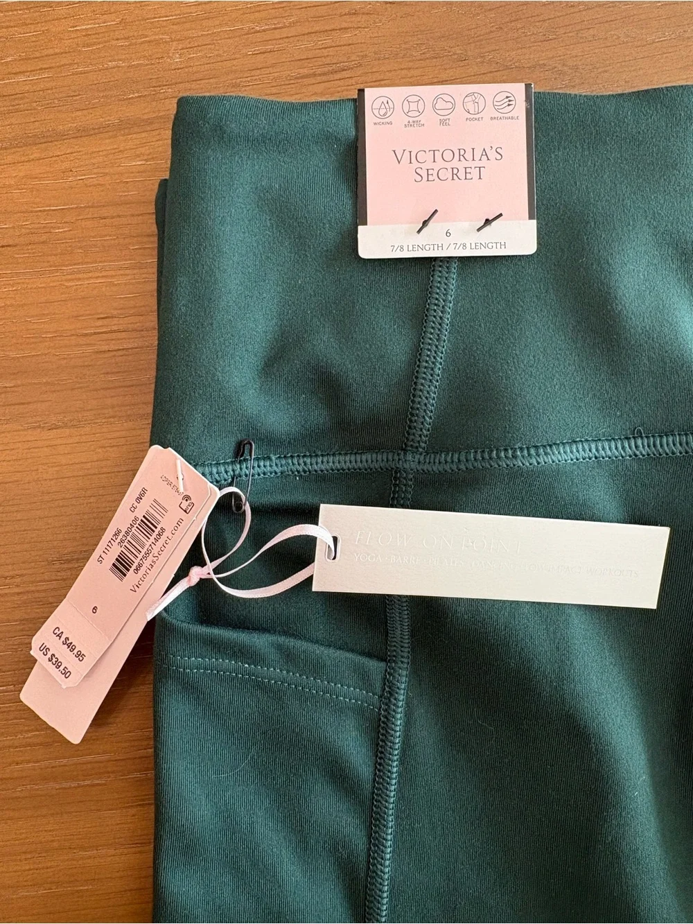 Victoria's Secret Evergreen Crop Tank & 7/8 Leggings 2-Piece Workout Set